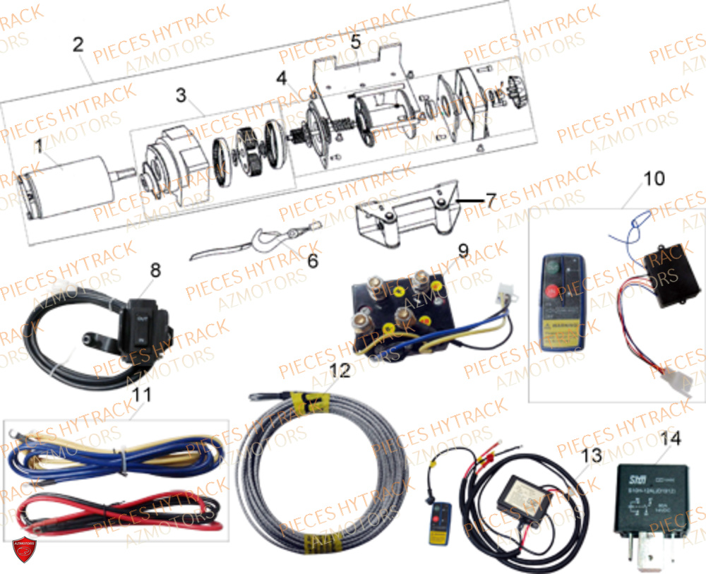 Treuil HYTRACK Pièces Quad HY200ST