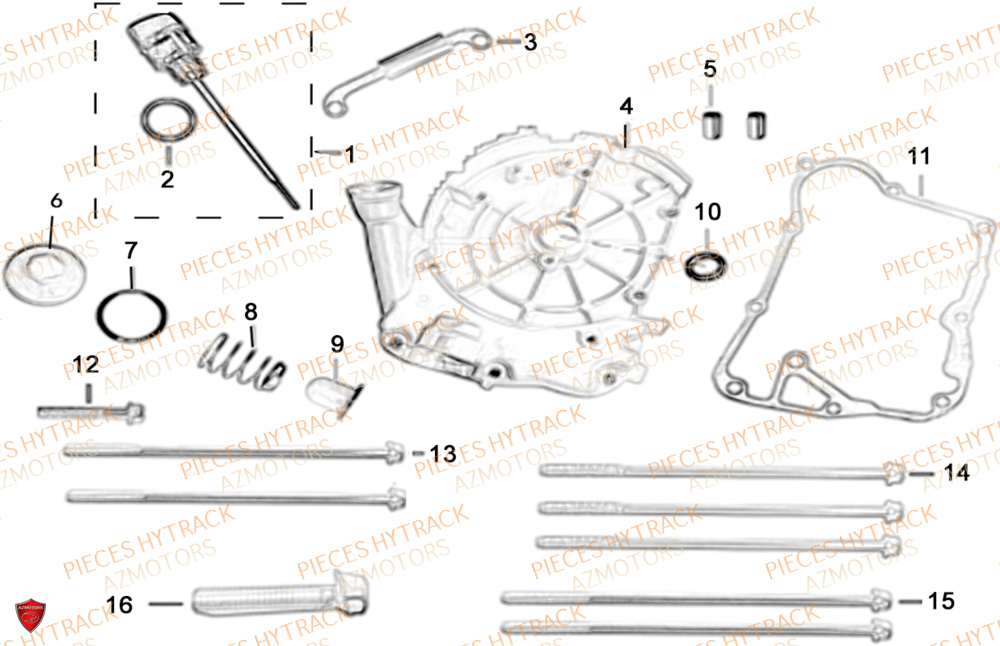 CACHE CARTER DROIT HYTRACK HY200X