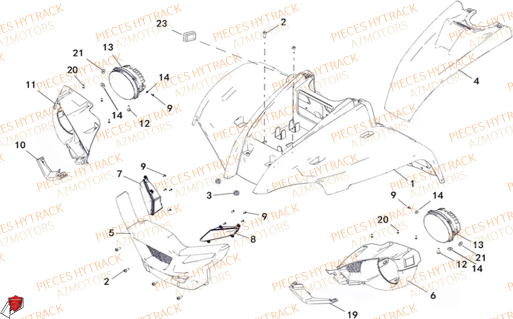 CARROSSERIE AVANT HYTRACK HY200X