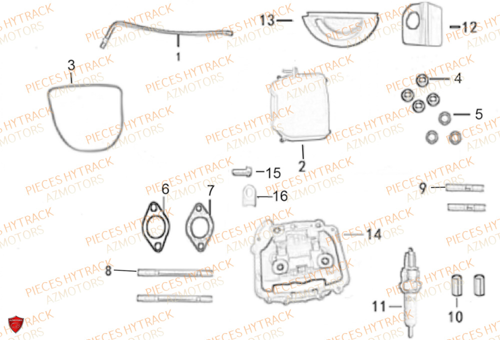 Culasse HYTRACK Pièces Quad HY200X