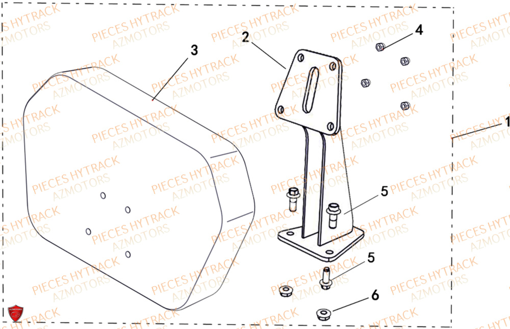 Dosseret Option HYTRACK Pièces Quad HY200X