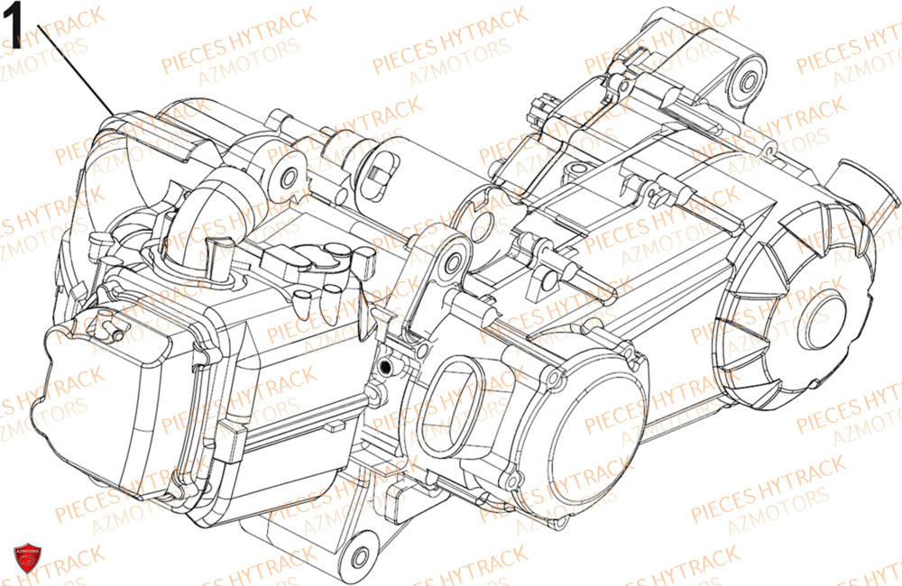 Ensemble Moteur Support Moteur HYTRACK Pièces Quad HY200X