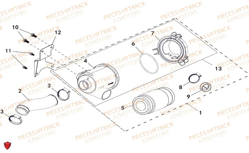 FILTRE A AIR HYTRACK HY200X