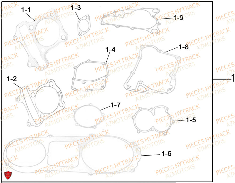 Pochette De Joints HYTRACK Pièces Quad HY200X