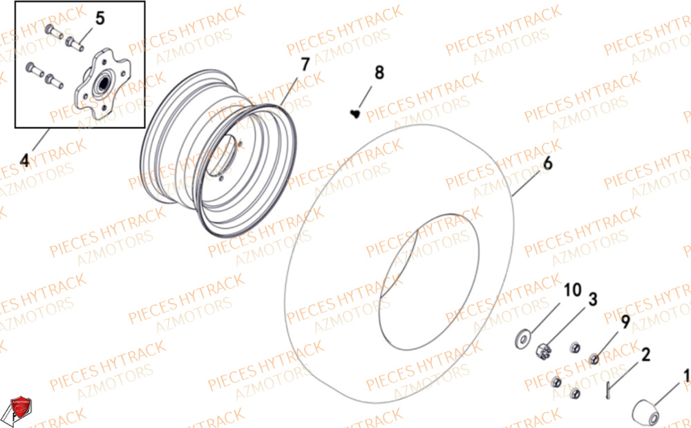 ROUES ARRIERE HYTRACK HY200X