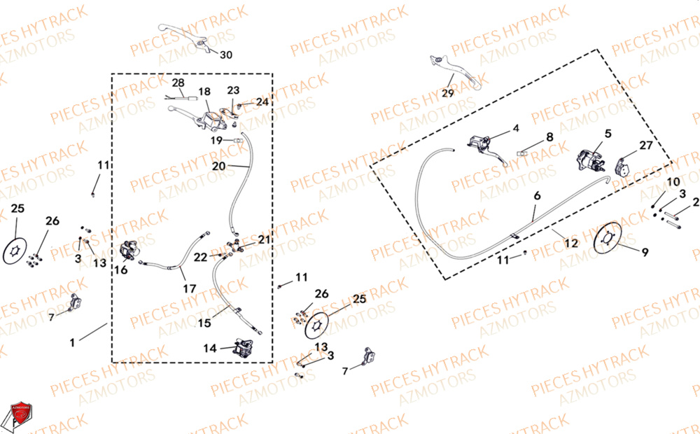 SYSTEME DE FREINAGE HYTRACK HY200X