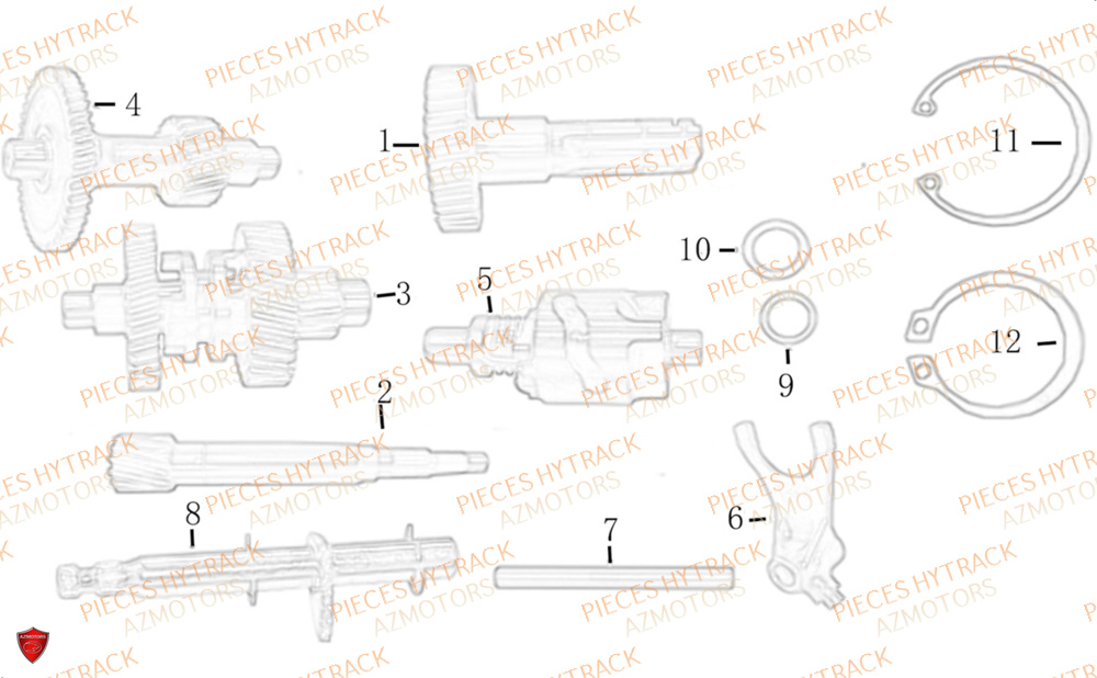 Transmission HYTRACK Pièces Quad HY200X