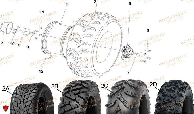 ROUES ARRIERE HYTRACK HY500S HY510S