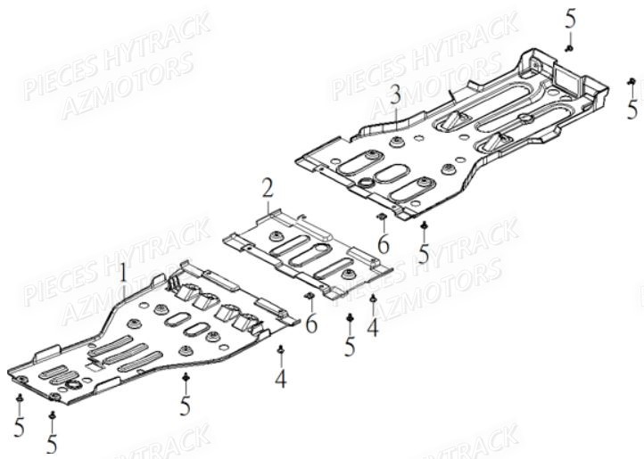 Protections Chassis HYTRACK Pieces Quad HY910IS 4x4 EPS E 2014