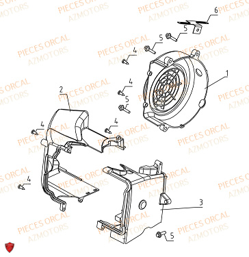 Capotage ORCAL Pièces ORCAL ISCA 125 NEW Euro5 (2022)