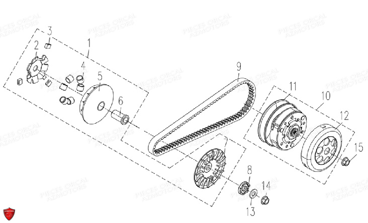 COURROIE pour ISCA 125 4T E5 2022