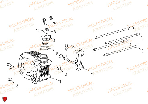 CYLINDRE ORCAL ISCA 125 4T E5 2022