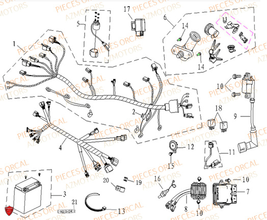 ELECTRICITE ORCAL ISCA 125 4T E5 2022