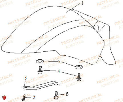 GARDE BOUE AVANT ORCAL ISCA 125 4T E5 2022