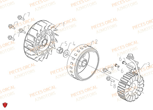 STATOR ORCAL ISCA 125 4T E5 2022