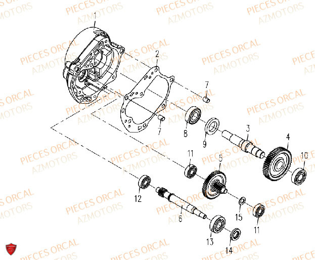 Arbre Secondaire ORCAL Pièces ORCAL ISCA 50 NEW 12" Euro5 (2022)