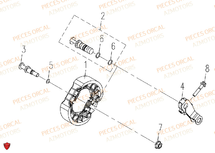 Freinage Arriere ORCAL Pièces ORCAL ISCA 50 NEW 12" Euro5 (2022)