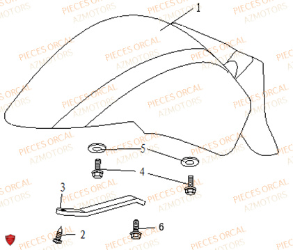 GARDE BOUE AVANT ORCAL ISCA 50 4T E5 2022