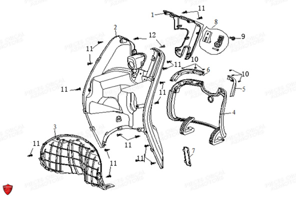 TABLIER PROTEGE JAMBES pour ISCA 50 4T E5 2022