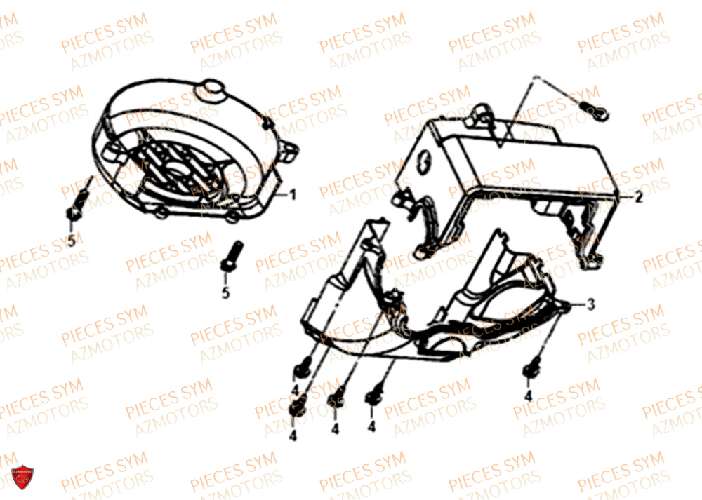 Cache Ventilateur SYM Pièces JET-14 50 - XC05W1-EU (2019-2020)