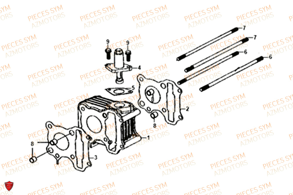 Cylindre SYM Pièces JET-14 50 - XC05W1-EU (2019-2020)