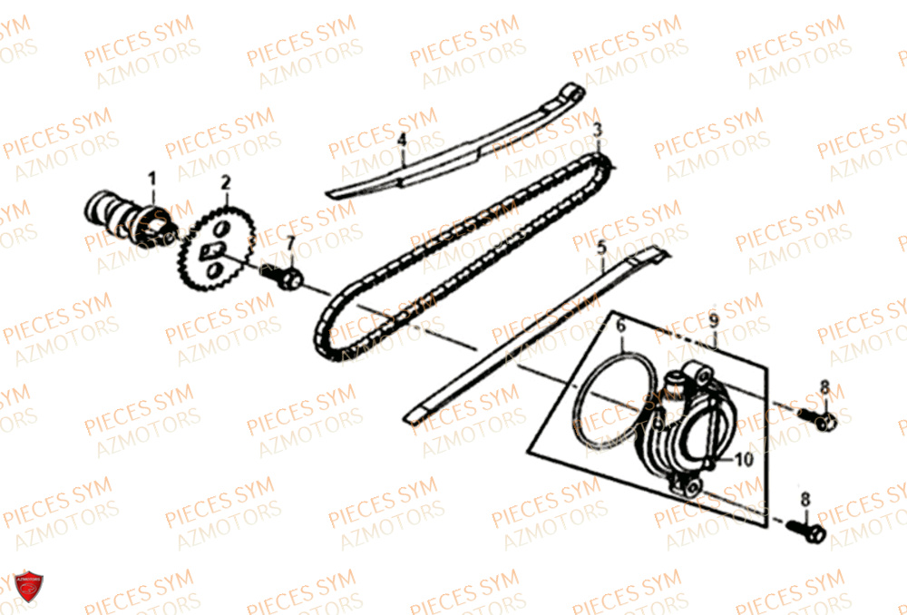 Distribution SYM Pièces JET-14 50 - XC05W1-EU (2019-2020)