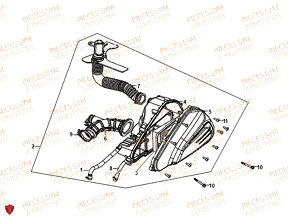 Filtre A Air SYM Pièces JET-14 50 - XC05W1-EU (2019-2020)