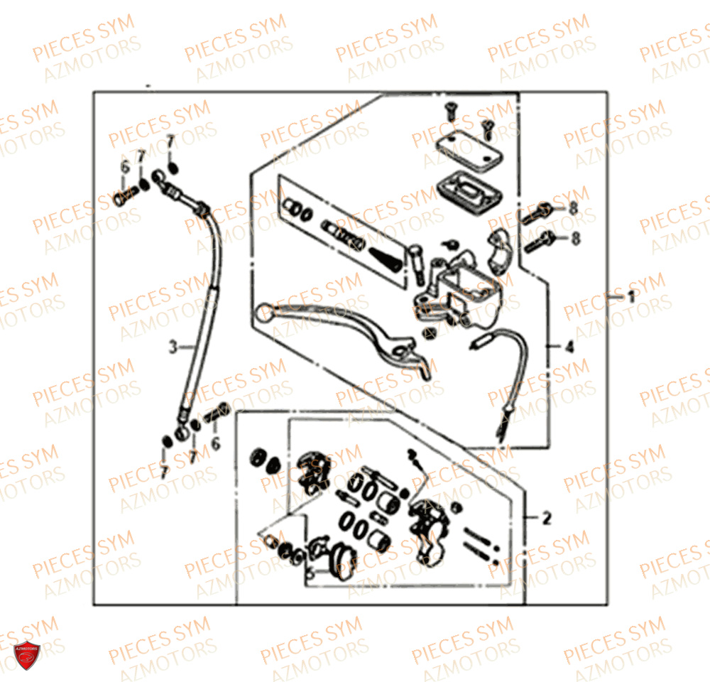 Maitre Cylindre SYM Pièces JET-14 50 - XC05W1-EU (2019-2020)