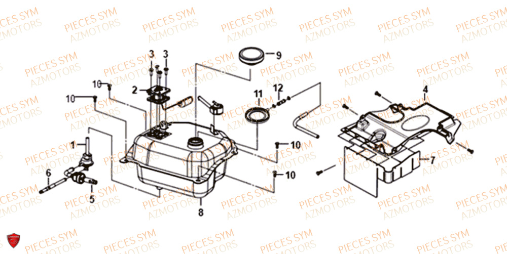 Reservoir SYM Pièces JET-14 50 - XC05W1-EU (2019-2020)