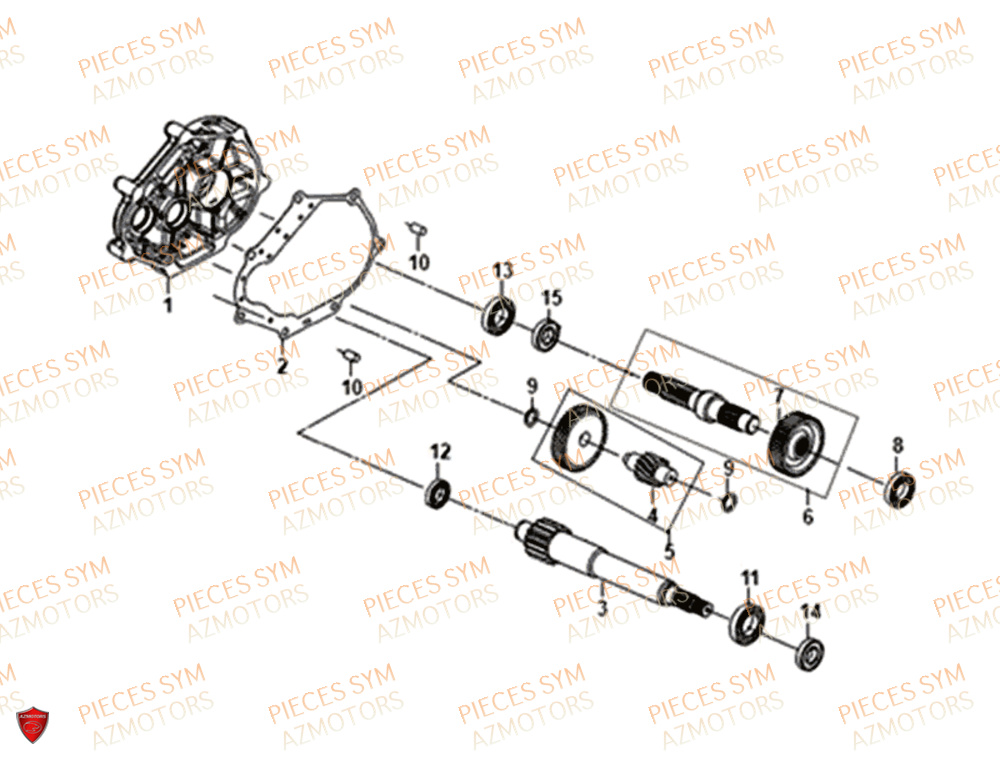 Transmission SYM Pièces JET-14 50 - XC05W1-EU (2019-2020)