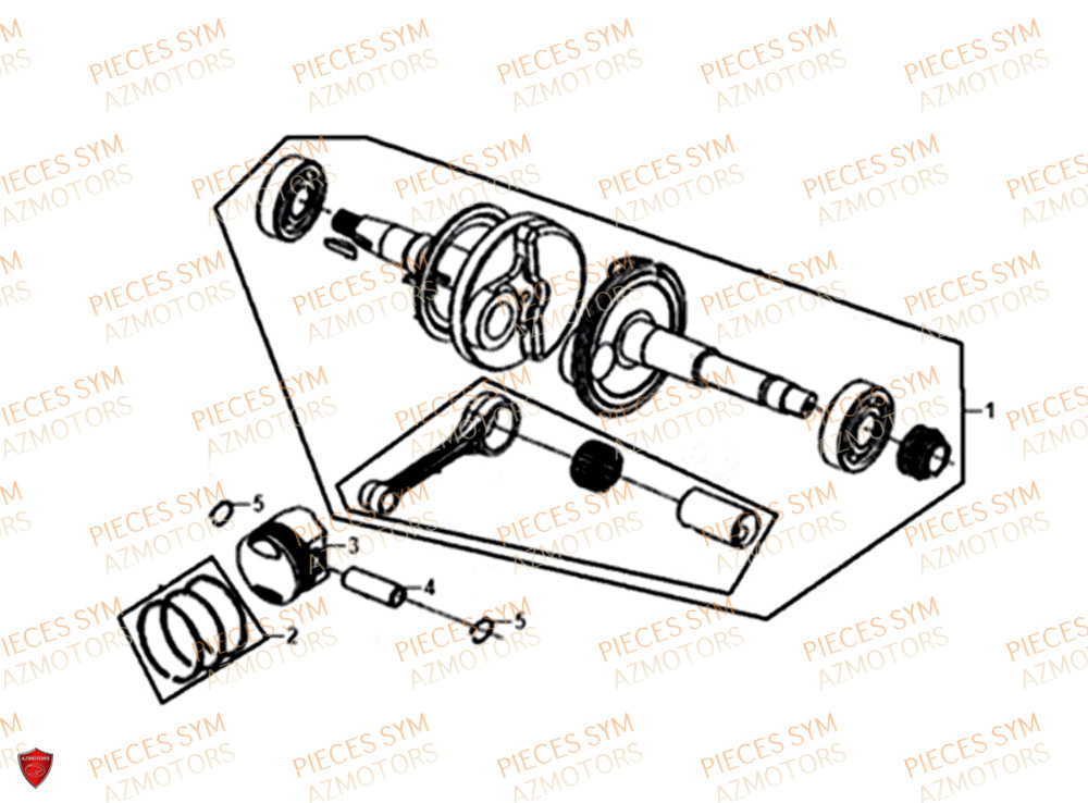 Vilebrequin SYM Pièces JET-14 50 - XC05W1-EU (2019-2020)