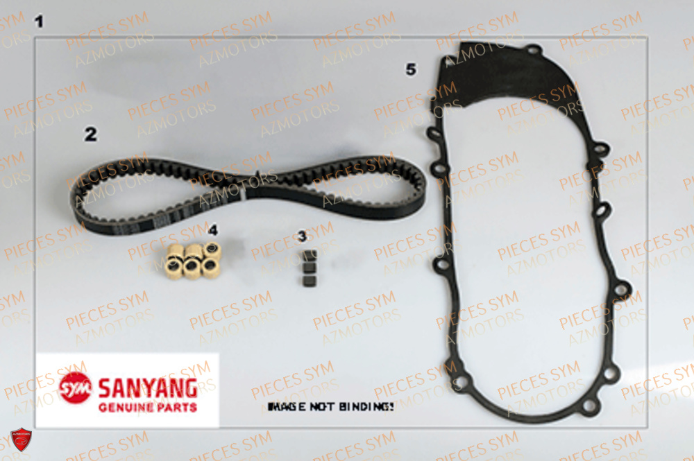 Set Transmission SYM Pièces JET-14 50 E5 - XC05W2-EU (2021)