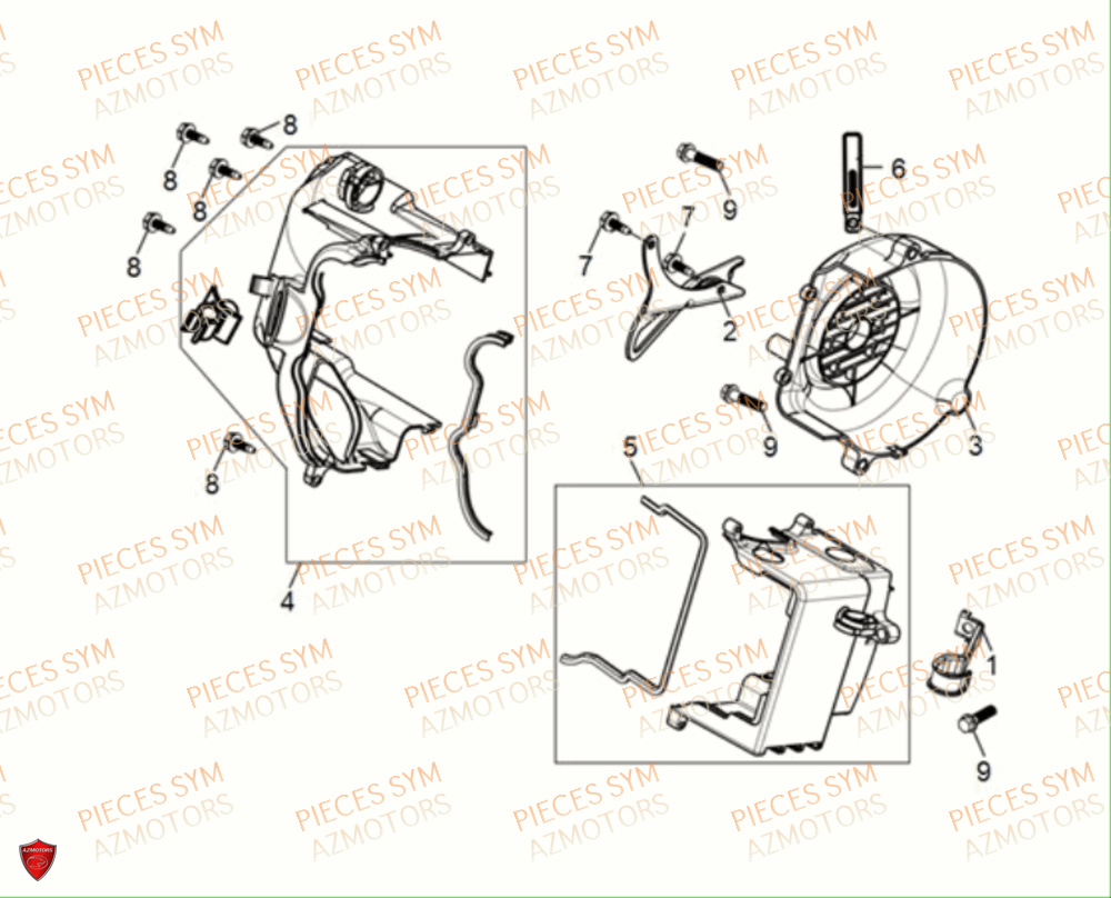 CACHE VENTILATEUR SYM JET14 50 2021