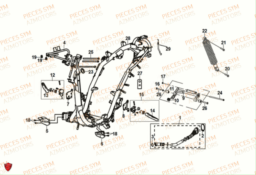 CHASSIS SYM JET14 50 2021