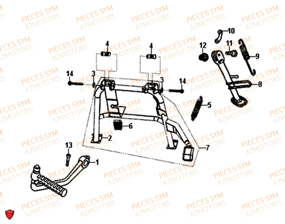 BEQUILLE SYM JET4 50 2019