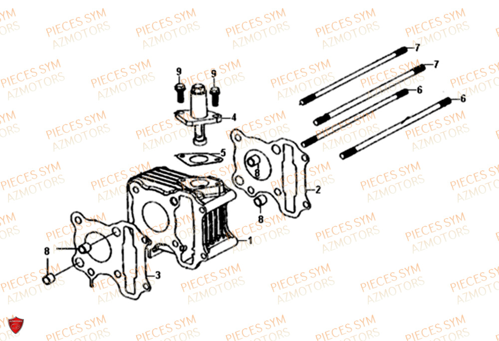 Cylindre SYM Pièces JET-4 50 - AD05W8-EU (2019-2020)