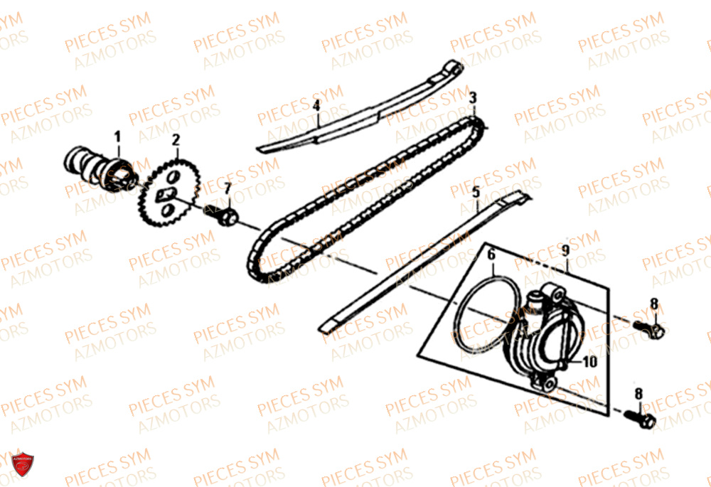 Distribution SYM Pièces JET-4 50 - AD05W8-EU (2019-2020)