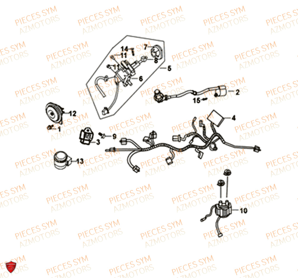 Equipement Electrique SYM Pièces JET-4 50 - AD05W8-EU (2019-2020)