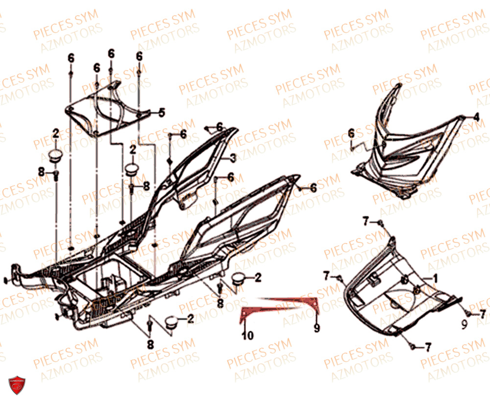 PLANCHER SYM JET4 50 2019