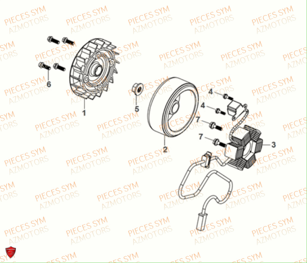 Allumage SYM Pièces JET-4 RX50 E5 - XE05W3-EU (2021)