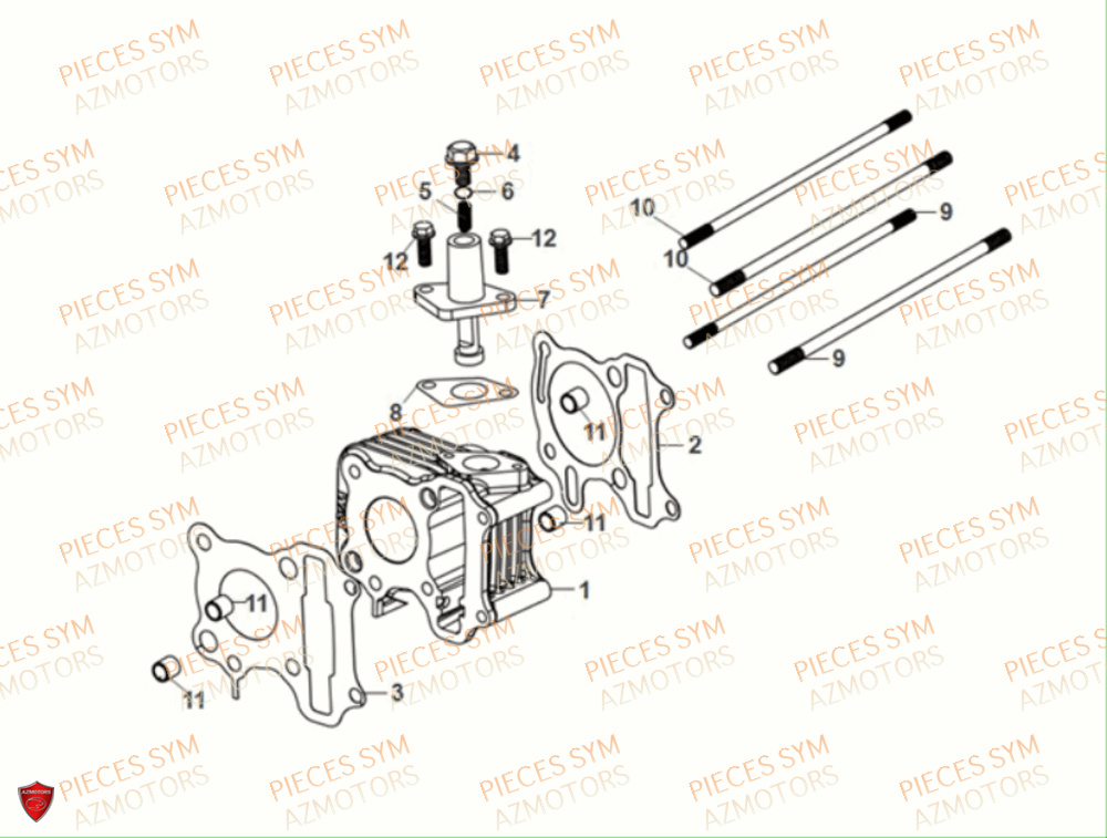 Cylindre SYM Pièces JET-4 RX50 E5 - XE05W3-EU (2021)