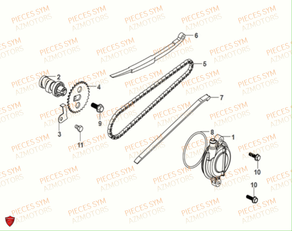 Distribution SYM Pièces JET-4 RX50 E5 - XE05W3-EU (2021)