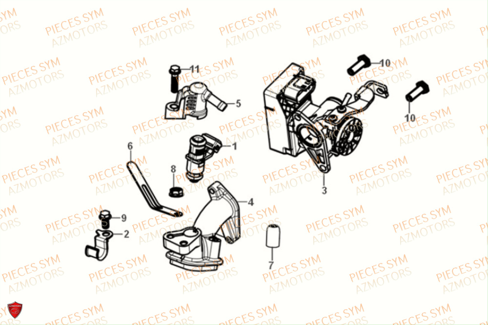 Injection SYM Pièces JET-4 RX50 E5 - XE05W3-EU (2021)