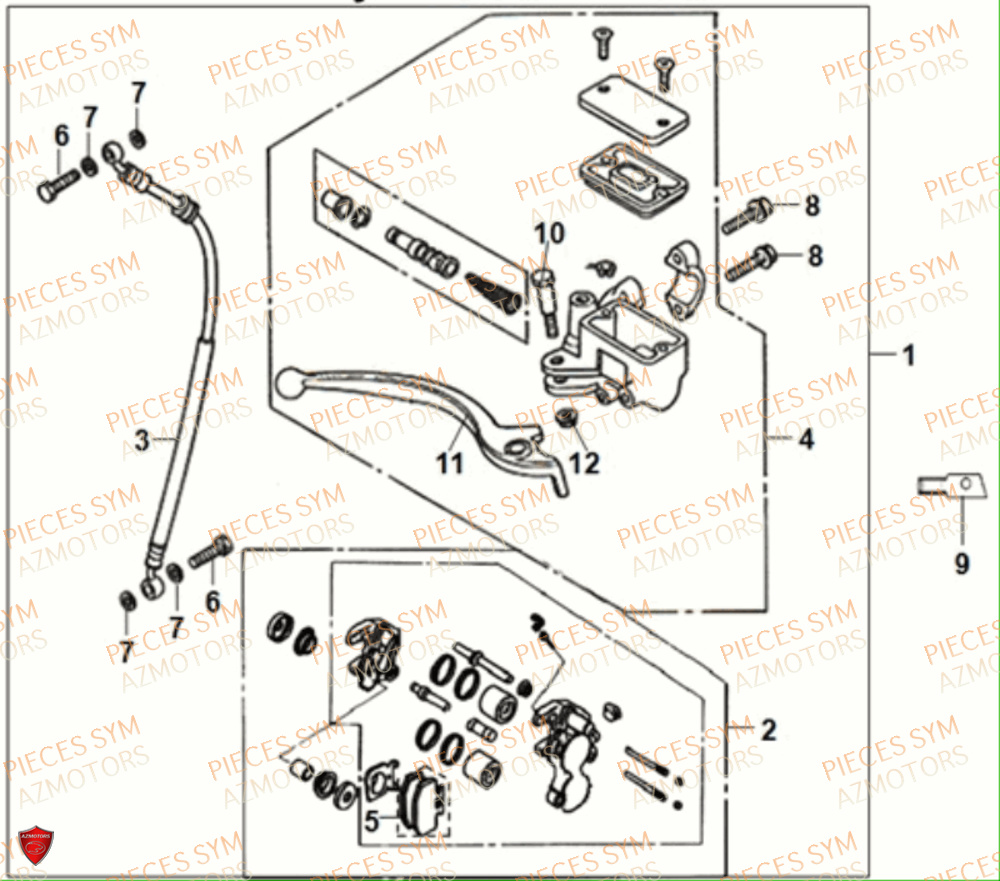 Maitre Cylindre SYM Pièces JET-4 RX50 E5 - XE05W3-EU (2021)