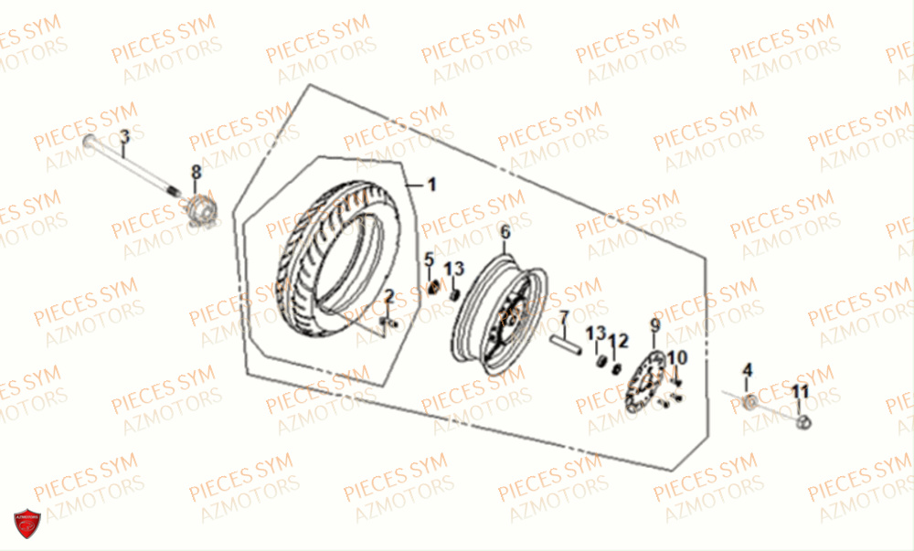 ROUE AVANT SYM JET4 RX50 2021