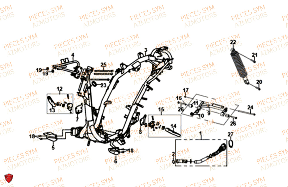 CADRE SYM JET 14 125I X83 ABS EU4