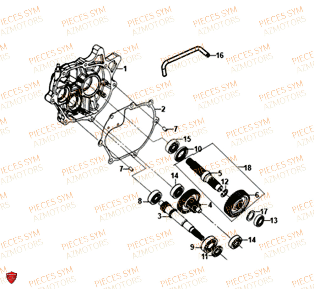 CARTER TRANSMISSION SYM JET 14 125I X83 ABS EU4