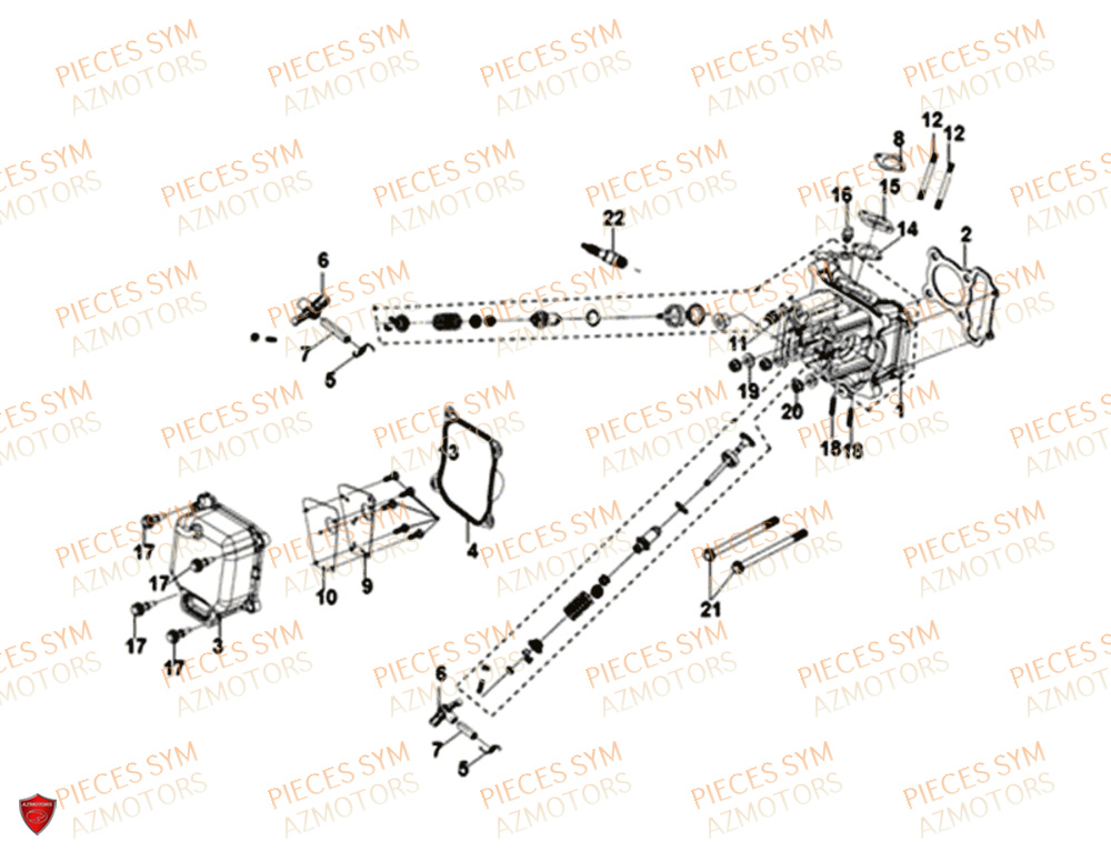 Culasse SYM Pièces JET 14 125I X83 ABS EURO 4 - XC12WY-EU (2019)