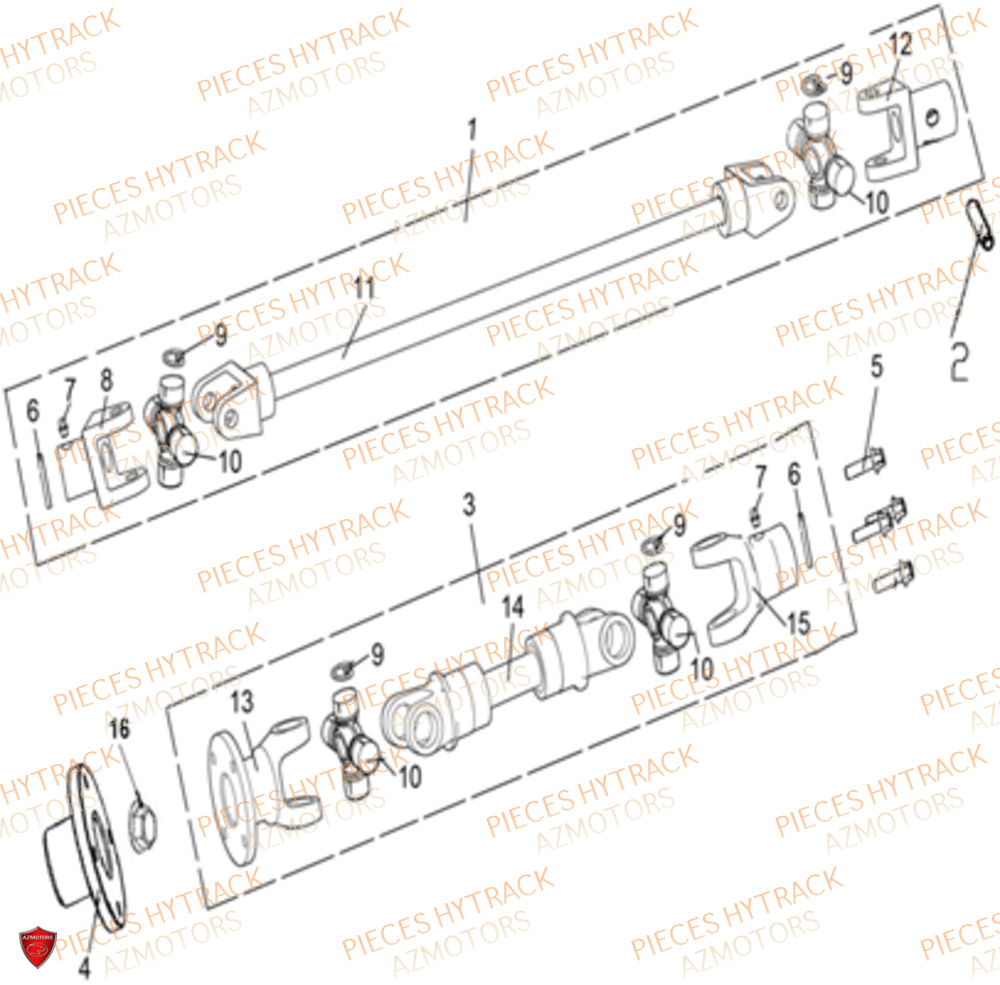 Cardans HYTRACK Pieces SSV JOBBER 1100 DMAXX BASIC