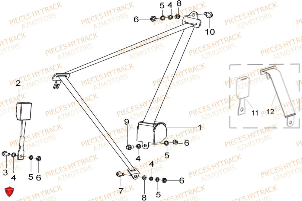 Ceinture De Securite HYTRACK Pieces SSV JOBBER 1100 DMAXX BASIC